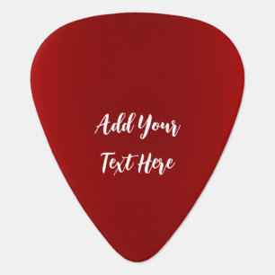 Professional handwriting add text modern red guitar pick