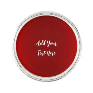 Professional handwriting add text modern red lapel pin