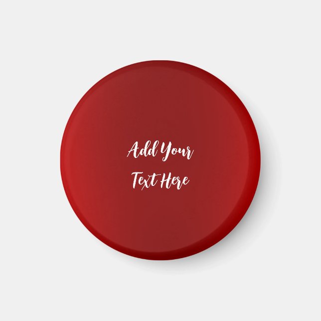 Professional handwriting add text modern red magnet (Front)