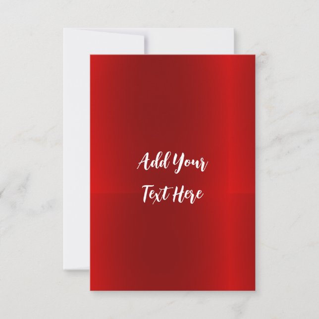 Professional handwriting add text modern red thank you card (Front)