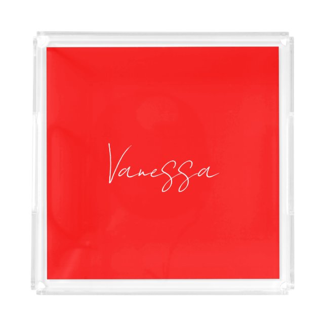 Professional handwriting name custom  acrylic tray (Front)