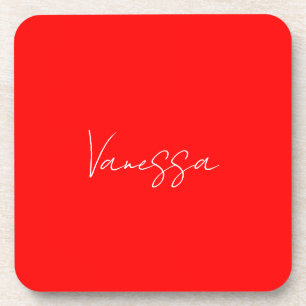 Professional handwriting name custom beverage coaster