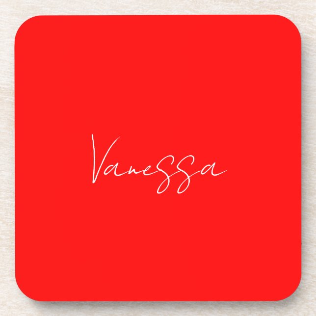Professional handwriting name custom  beverage coaster (Front)