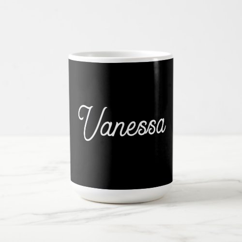 Professional handwriting name custom black coffee mug