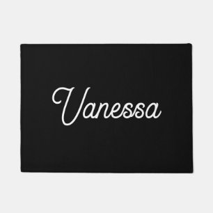 Professional handwriting name custom black doormat
