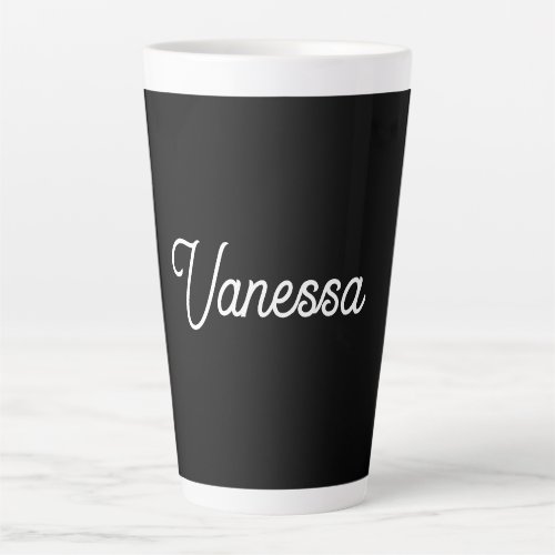 Professional handwriting name custom black latte mug