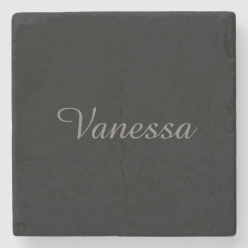 Professional handwriting name custom black stone coaster