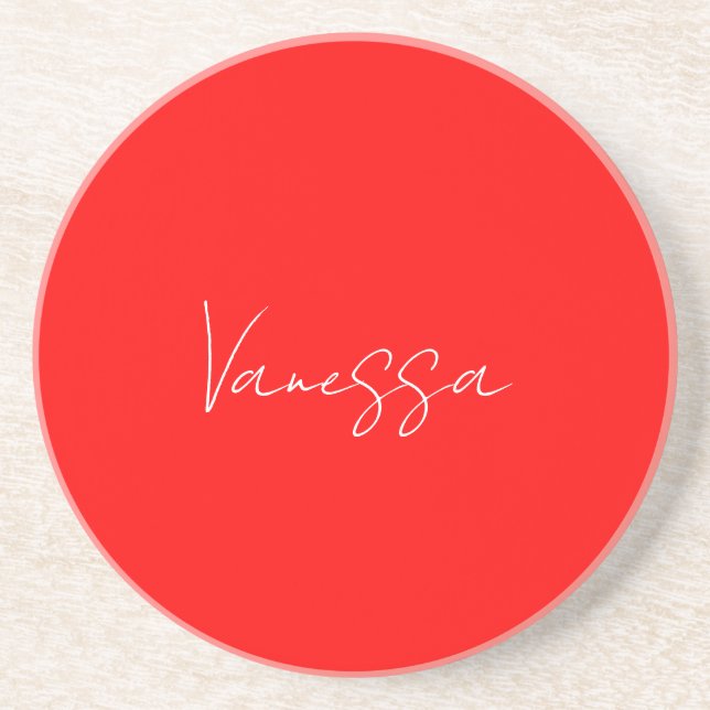 Professional handwriting name custom  coaster (Front)