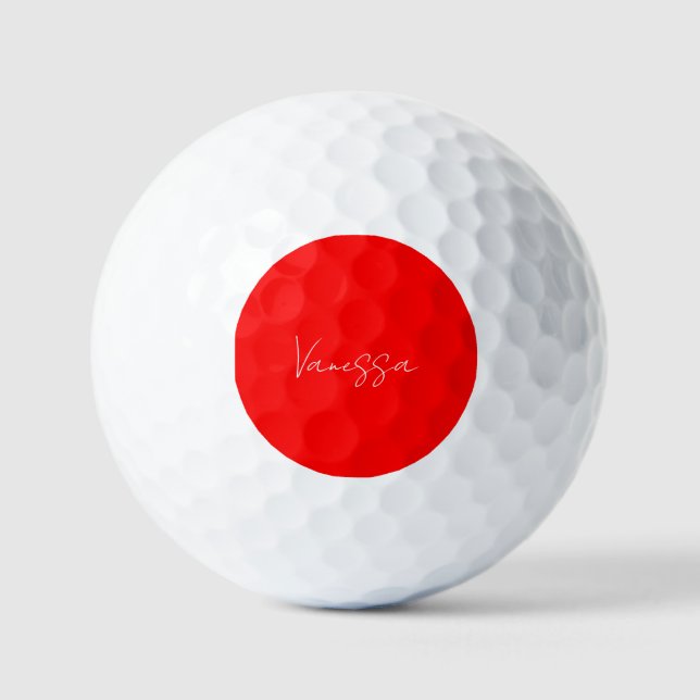 Professional handwriting name custom  golf balls (Front)