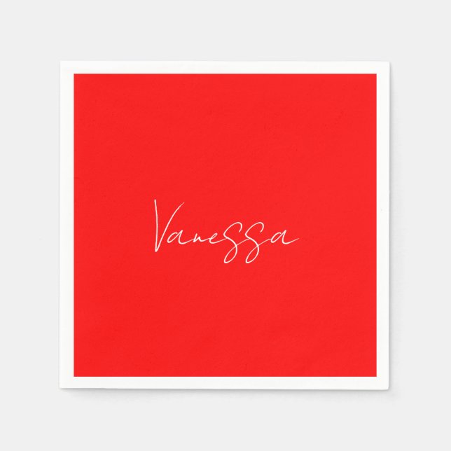Professional handwriting name custom  napkins (Front)