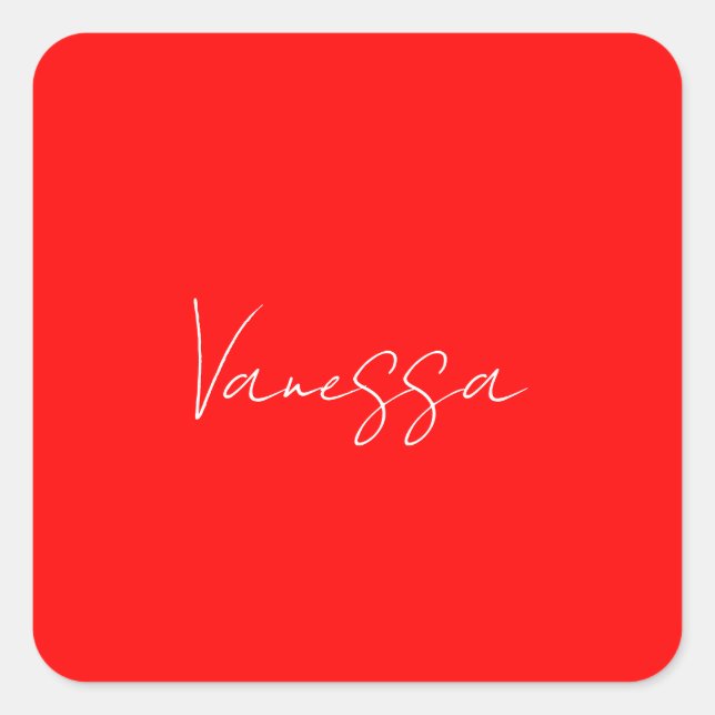 Professional handwriting name custom  square sticker (Front)