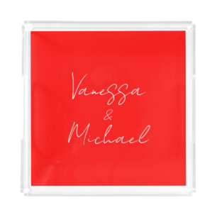 Professional handwriting name custom wedding acrylic tray