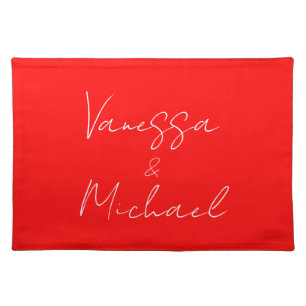 Professional handwriting name custom wedding cloth placemat