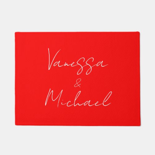 Professional handwriting name custom wedding doormat