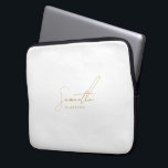 Professional Handwritten Gold Script Typography Laptop Sleeve<br><div class="desc">Protect your device in style with the Professional Handwritten Gold Script Typography Laptop Sleeve. Featuring an elegant handwritten-style gold script paired with clean, modern typography, this sleeve adds a sophisticated and personalized touch to your everyday tech essentials. Designed for both function and fashion, it keeps your laptop secure from scratches...</div>