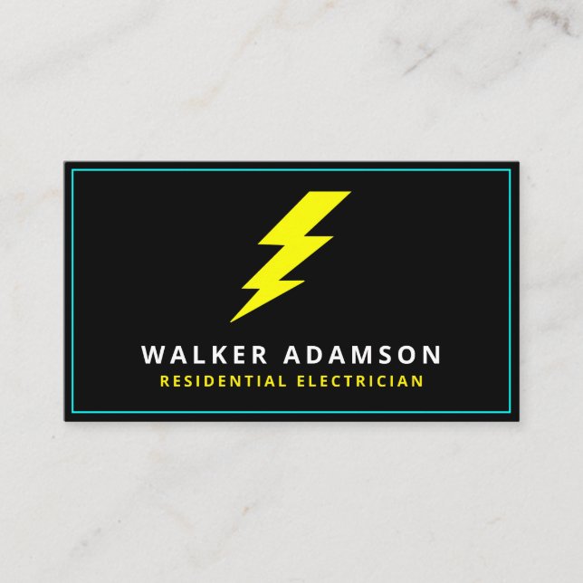 Professional Handyman Electrician Lightning Business Card (Front)