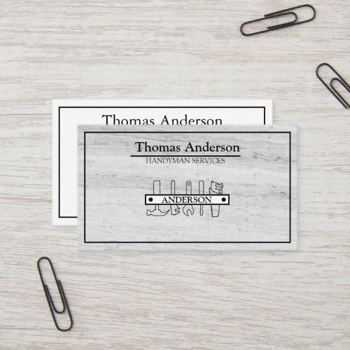 Professional Handyman Home Repair Business Custom  Business Card