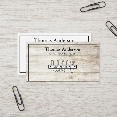 Professional Handyman Home Repair Business Custom  Business Card