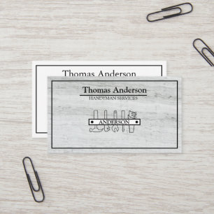 Professional Handyman Home Repair Business Custom Card