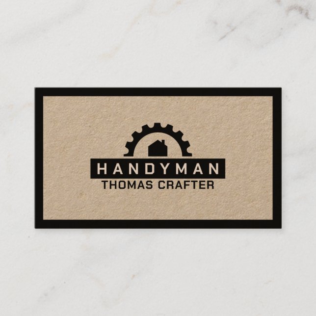 Professional handyman logo  business card (Front)