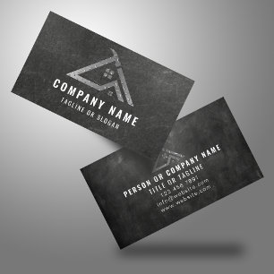 Professional Handyman Logo Metal Contractor Business Card