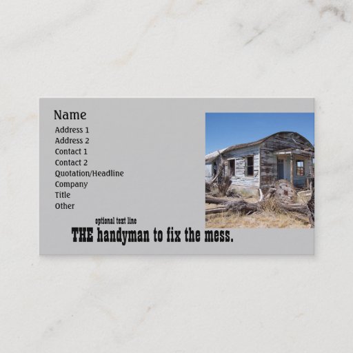 Customizable Professional Handyman Mr. Fix It Business Cards