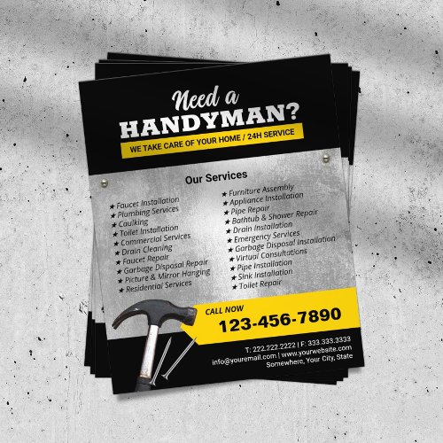 Professional Handyman Plumbing  Repair Service Flyer