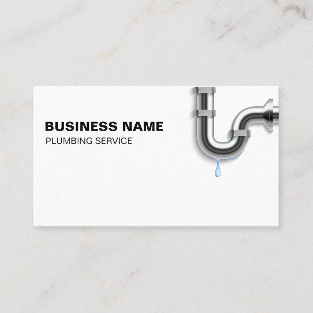 Professional Handyman Plumbing Water Pipe Plumber Business Card (Front)