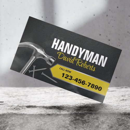 Professional Handyman Repair  Maintenance Service Business Card