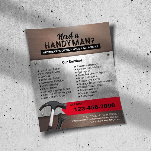 Professional Handyman  Repair Maintenance Service Flyer