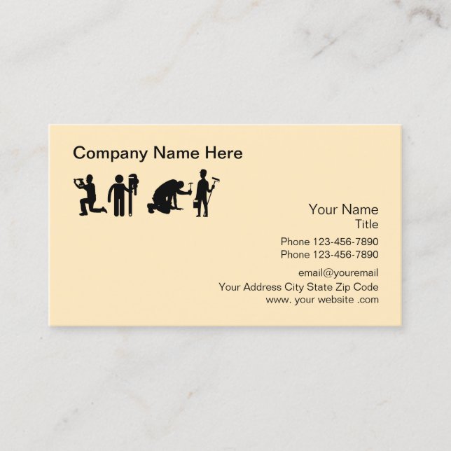Professional Handyman Services Business Card (Front)