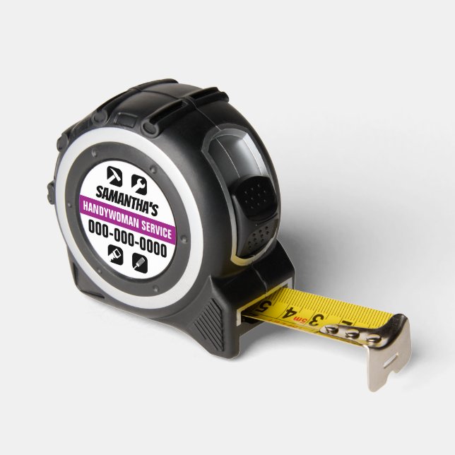 Professional Handywoman Service Tape Measure (Angle)