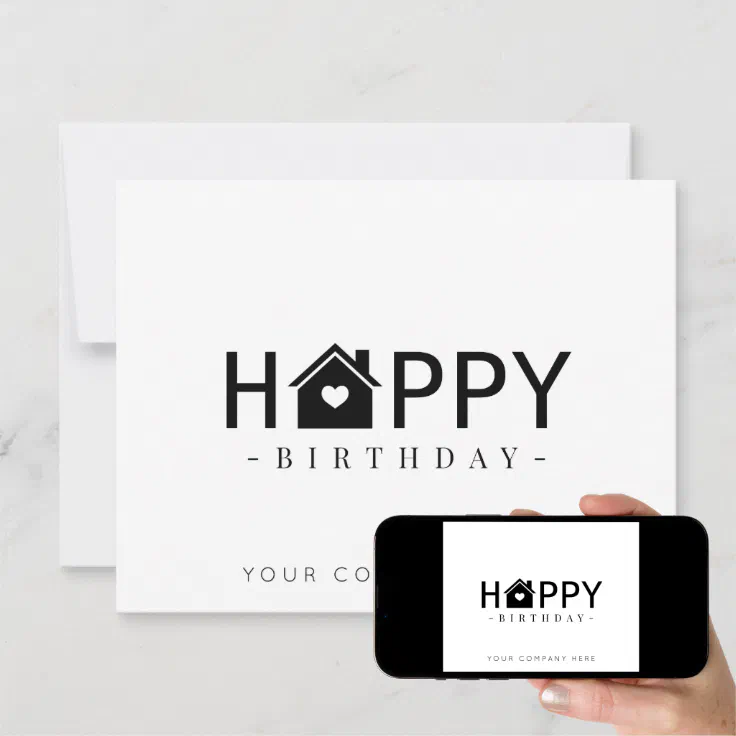 Professional Happy Birthday Real Estate Card Zazzle