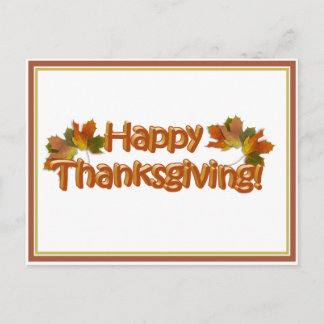 Professional Happy Thanksgiving  Holiday Postcard