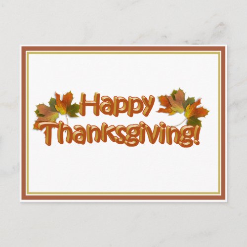 Professional Happy Thanksgiving  Holiday Postcard