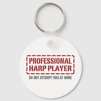 Professional Harp Player Keychain