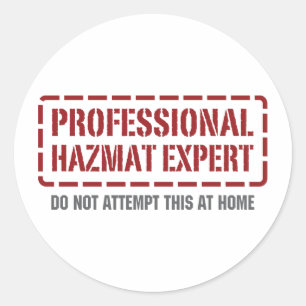 Professional Hazmat Expert Classic Round Sticker