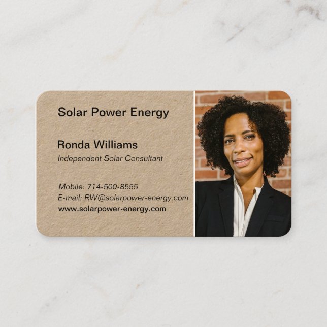 Professional HeadShot Business Card (Front)