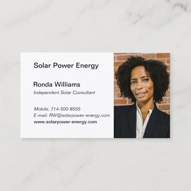 Professional HeadShot Business Card (Front)