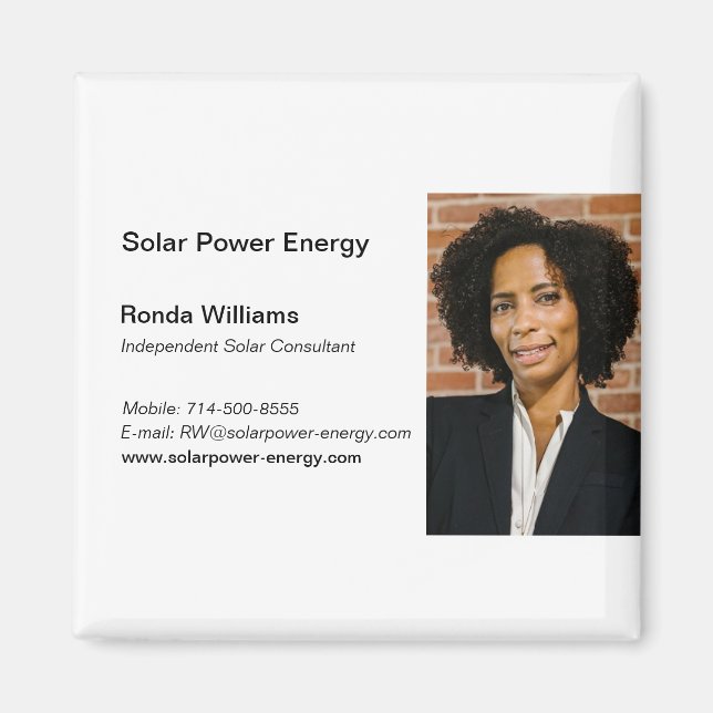 Professional HeadShot Business Card Magnet (Front)