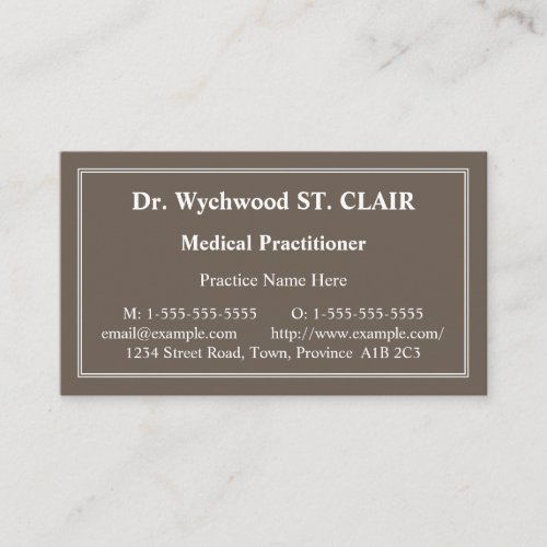 Professional Healthcare Professional Business Card