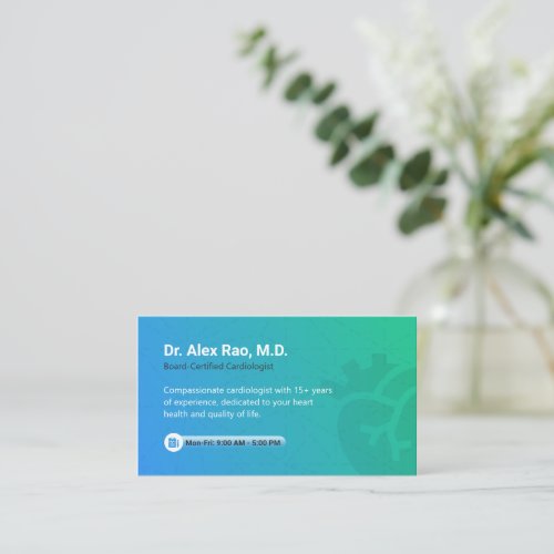 Professional Healthcare Provider Cardiologist Business Card