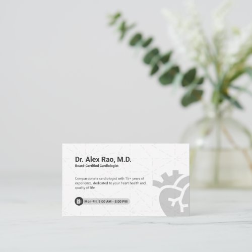 Professional Healthcare Provider Cardiologist Business Card