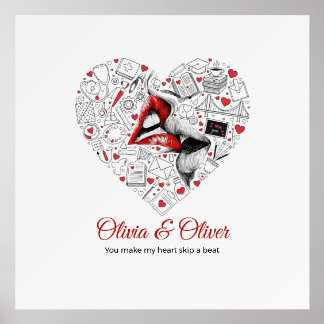 Professional Heart Career Desk Plaque with Custom  Holder