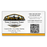 Professional Heavy Equipment Construction Company  Business Card Magnet