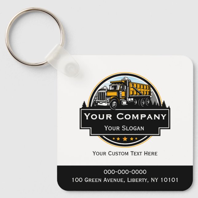 Professional Heavy Equipment Construction Company  Keychain (Front)