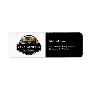 Professional Heavy Equipment Construction Company Label