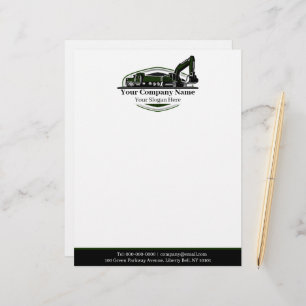 Professional Heavy Equipment Construction Company Letterhead