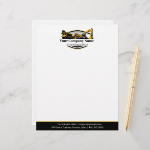 Professional Heavy Equipment Construction Company Letterhead