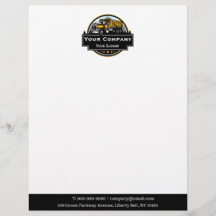 Professional Heavy Equipment Construction Company Letterhead
